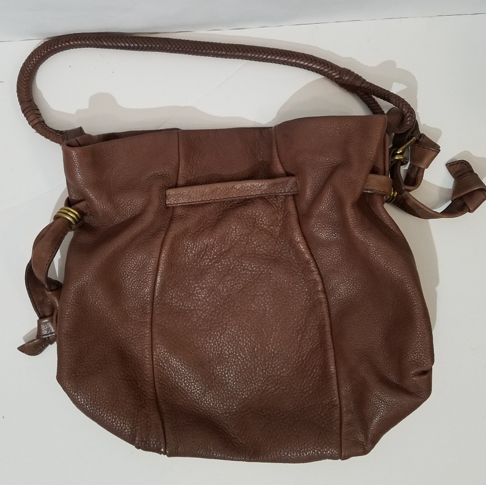 Elliott Lucca Brown Leather Hobo Bag - Picture 2 of 16